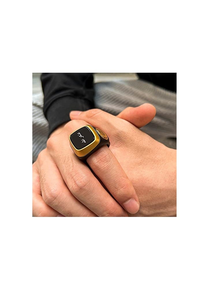 BSTWSH Smart Zikr Ring 18mm – Digital Tasbih Counter with OLED Display, Bluetooth App, Vibration Alerts, Step Tracker - Image 5