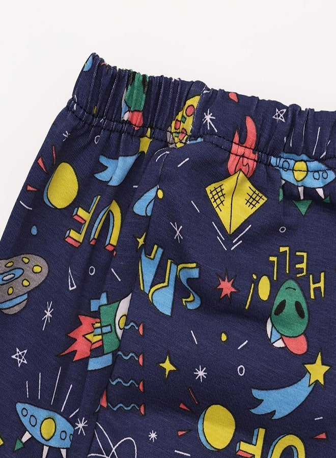 MOM'S HOME 100% Cotton Unisex Baby Padded Underwear | Rocket | Pack of 1 (1-2 Years) Multicolour - Image 2