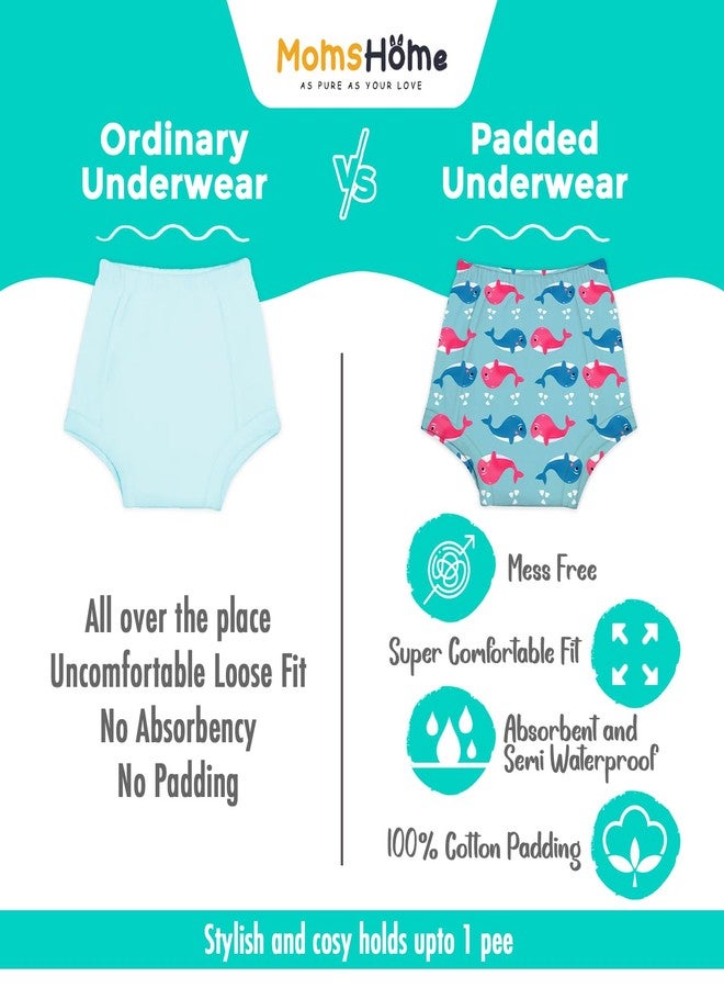 MOM'S HOME 100% Cotton Unisex Baby Padded Underwear | Rocket | Pack of 1 (1-2 Years) Multicolour - Image 5