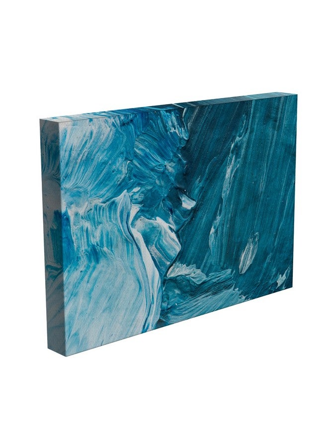 Inephos Framed Canvas Painting - A Swirl of Blue - Modern Abstract Art Wall Painting for Living Room, Bedroom, Office, Hotels, Drawing Room (85cm X 55cm - Image 2