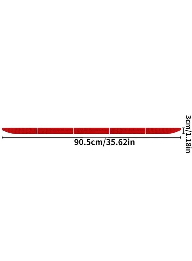 5Pcs Red Reflective Warning Stickers For Car Truck Trunk 90 5x3cm Waterproof Sunscreen Decorative Decals - Image 2