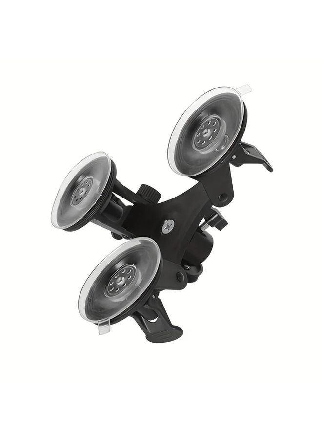 Triple Suction Cup Car Mount With Smart Phone Clip For Action Cameras And DSLR Dashboard Holder - Image 3