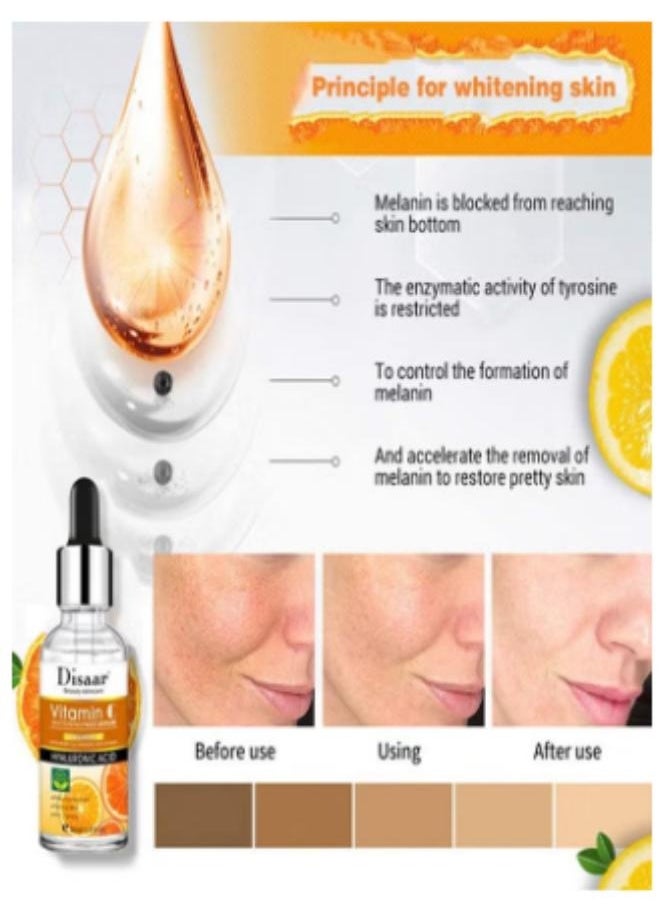 Disaar Vitamin C Hyaluronic Acid Whitening Face Serum 30ml  - Image 4