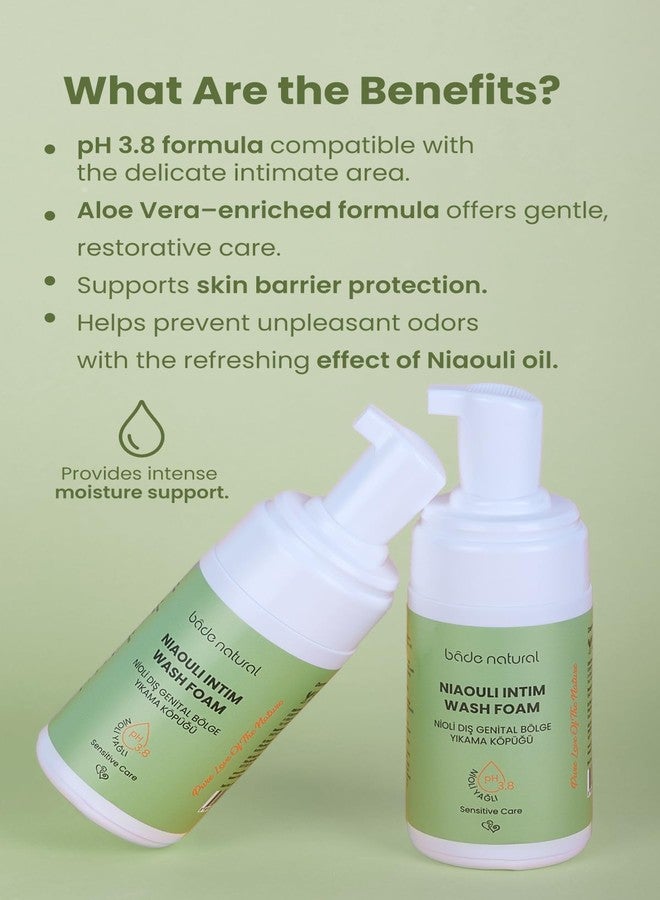 Bade Natural Niaouli Oil Feminine Foaming Wash – pH 3.8, Intimate Cleanser with Aloe Vera – Gentle Freshness & Moisture for Sensitive Skin, 4.2 fl oz (125 ml - Image 4