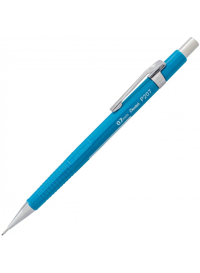 Pentel Sharp Automatic Pencil, 0.7mm, Blue Barrel, 1 Pack (P207BP-K6) - Image 2