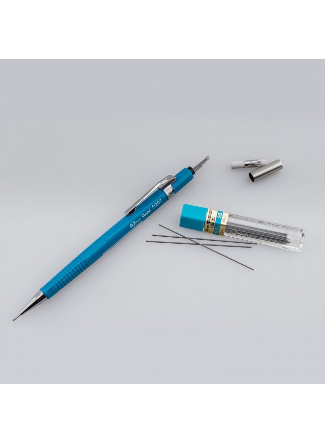 Pentel Sharp Automatic Pencil, 0.7mm, Blue Barrel, 1 Pack (P207BP-K6) - Image 5