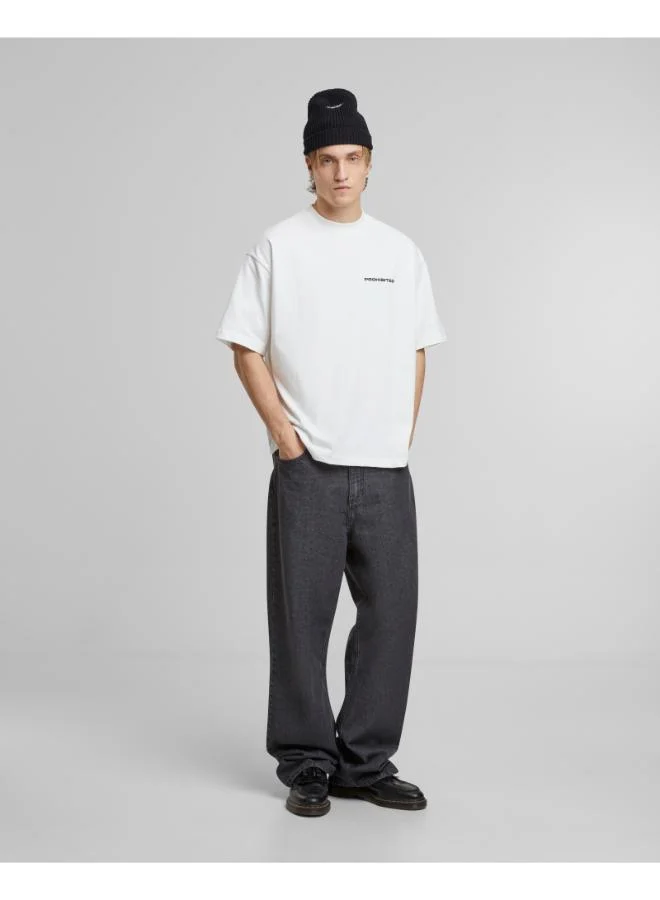 Prohibited Off-White Essential Logo Crew Neck Tee  | Best Price UAE