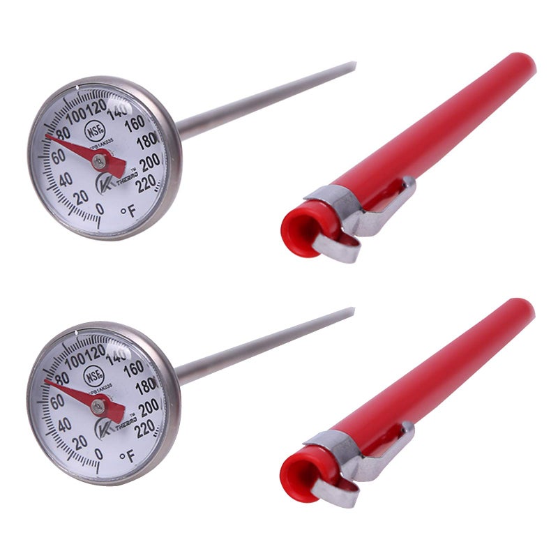 KT THERMO Instant Read 1Inch Dial Thermometer2PackBest for The Coffee DrinksChocolate Milk Foam