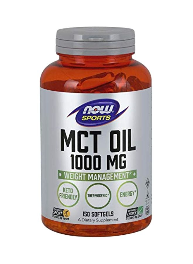 Now Foods Now Sports, Mct Oil 1000mg 150 Softgels - Image 1