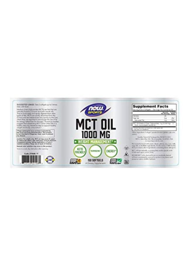 Now Foods Now Sports, Mct Oil 1000mg 150 Softgels - Image 4