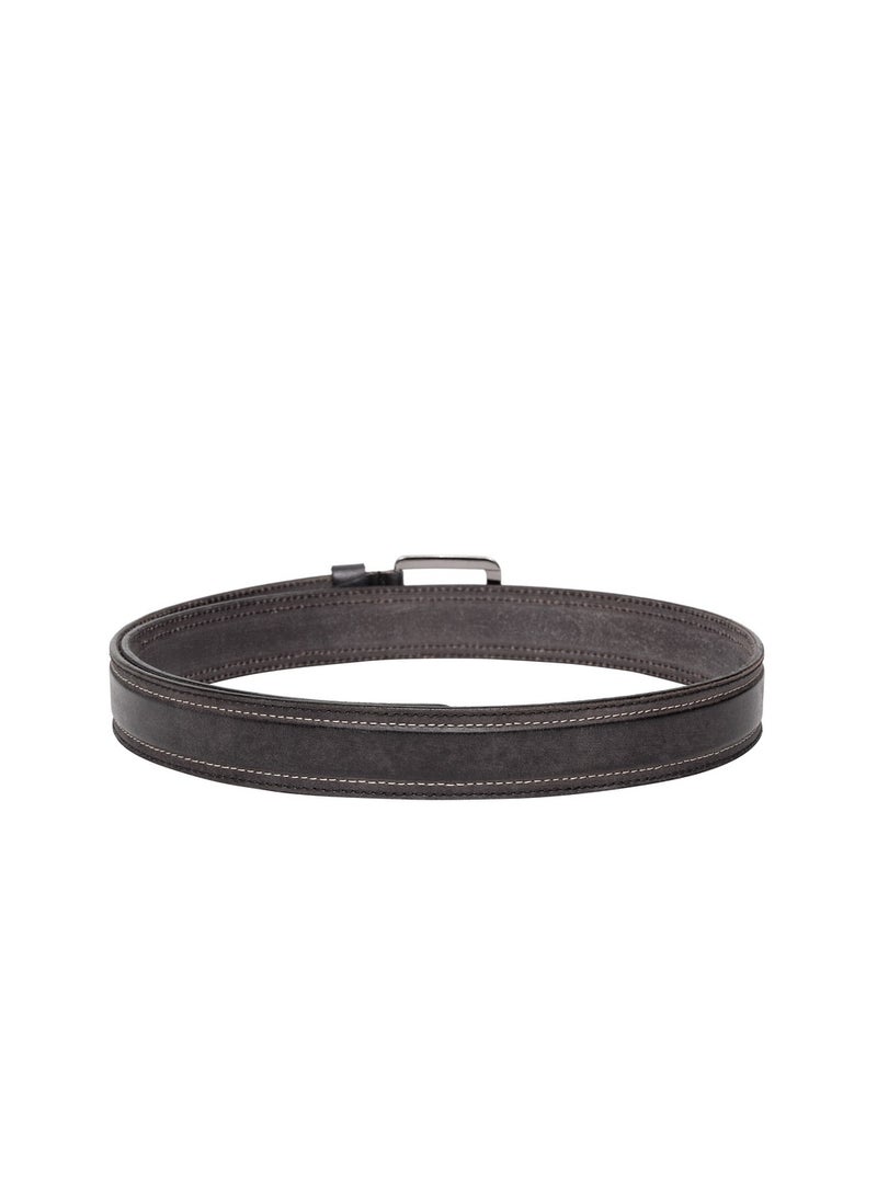TEAKWOOD Genuine Leather Casual Black Belt for Men  - Image 3
