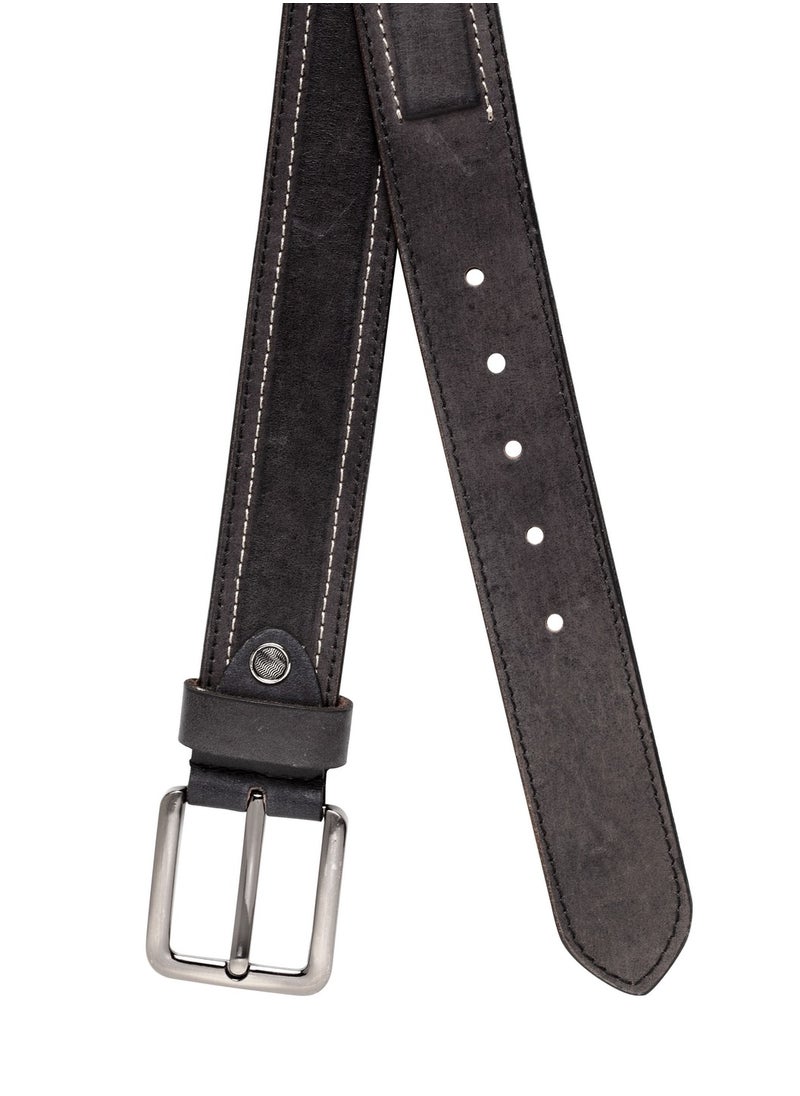 TEAKWOOD Genuine Leather Casual Black Belt for Men  - Image 5