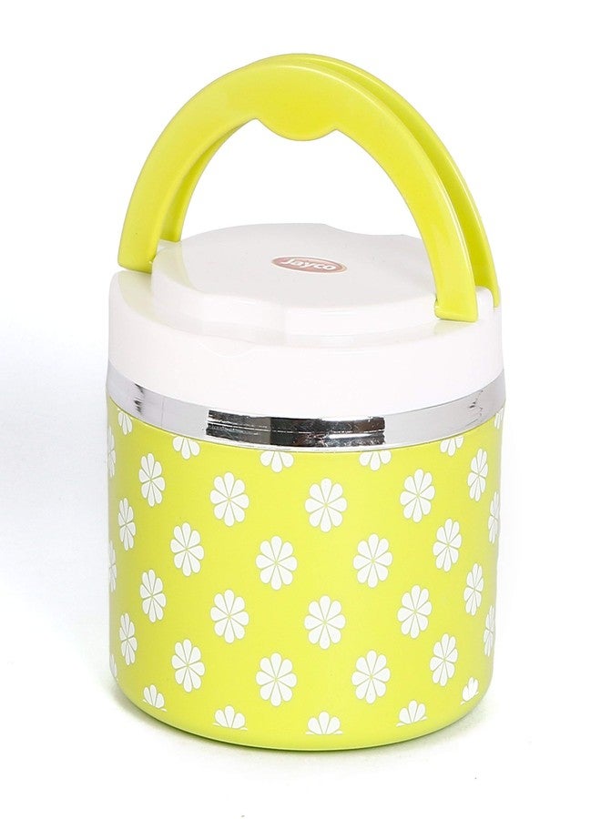 Jayco Venice Insulated Lunch Box for Office Men and Women BPA Free and Food Grade Plastic Best Tiffin Box for Office | Inner Steel, Yellow | Made in India,450 ml - Image 1