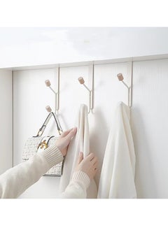Mmmon 3 Packs Over The Door Hook,Hook Organizer Rack Heavy Duty Door Hanger for Coats Robes Hats Clothes Towels,Bathrrom Hanging Towel Rack Organizer  - Image 1