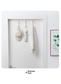 Mmmon 3 Packs Over The Door Hook,Hook Organizer Rack Heavy Duty Door Hanger for Coats Robes Hats Clothes Towels,Bathrrom Hanging Towel Rack Organizer  - Image 4