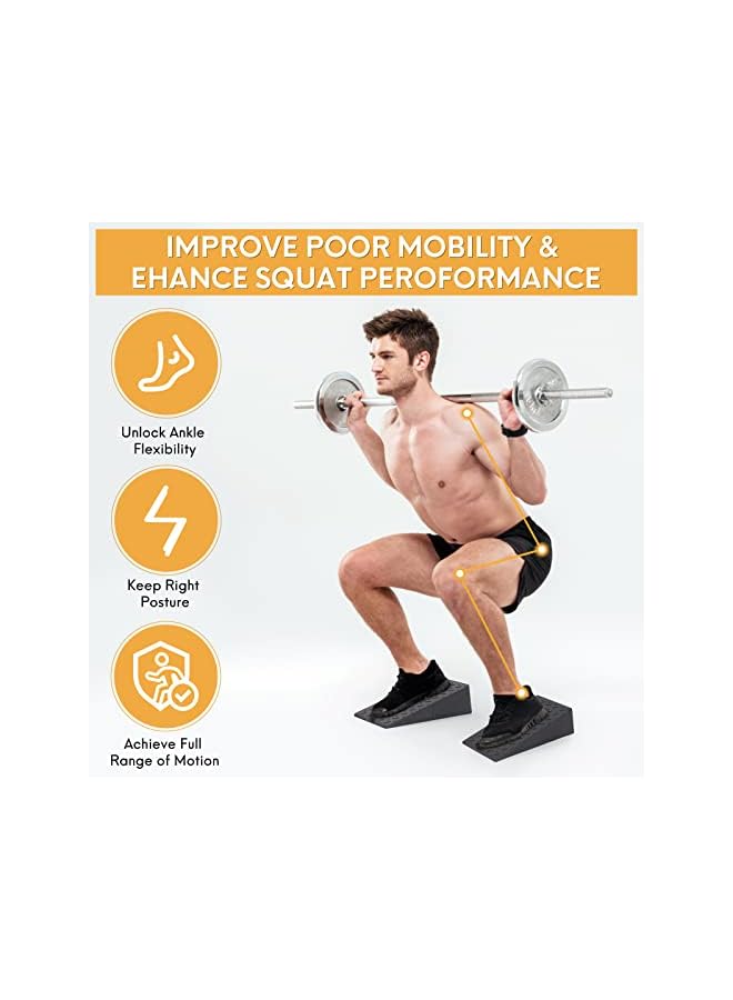 PROMASS زاوية القرفصاء - لوح مائل للقرفصاء كتل قرفصاء غير قابلة للانزلاق تحسين أداء القرفصاء والقوة جهاز تمديد الساق للعلاج الطبيعي جهاز تمديد القدم - Image 2