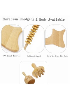 Generic Beech Wood Therapy Massage Tools Set Of 5 Wood Therapy Tools Body Sculpting Lymphatic Drainage Massager Anti Cellulite Set For Muscle Pain Relief Cellulite Body Sculpting And Sculpting  - Image 5