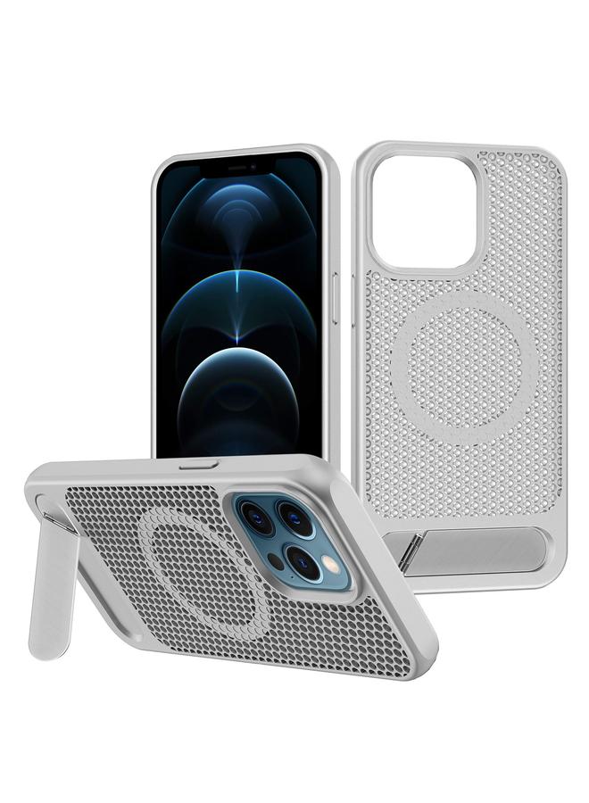 Zaboon Case For iPhone 12 Pro Max Honeycomb Cooling MagSafe Phone Case with Invisible Holder - Image 1
