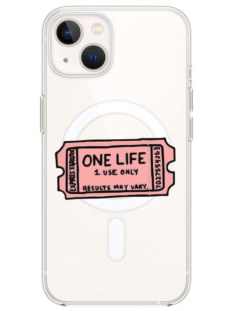 Theodor Magnetic Case for iPhone 14 6.1-inch Compatible with MagSafe Wireless Charging, Shockproof Phone Bumper Cover One life - Image 1