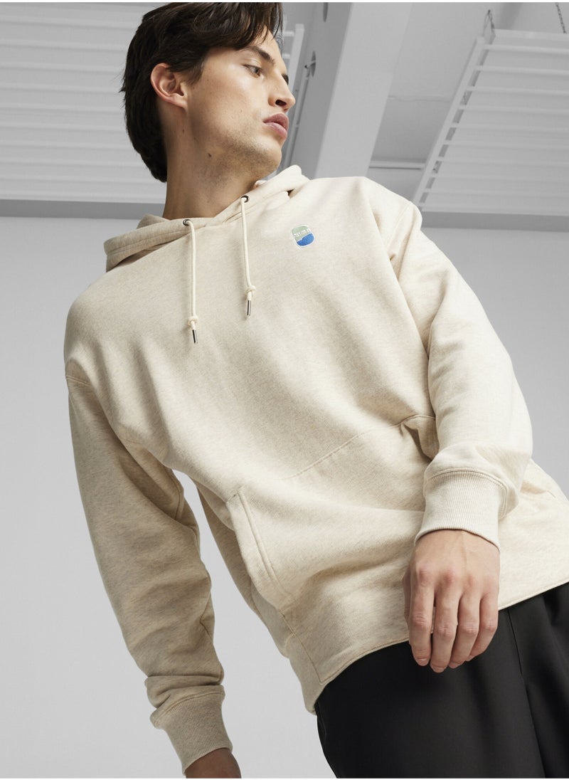 PUMA - DOWNTOWN 180 Mens Brown Hoodie - Image 1