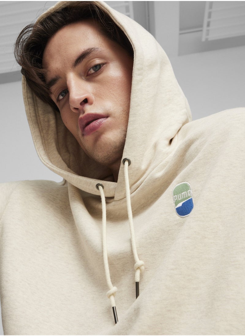 PUMA - DOWNTOWN 180 Mens Brown Hoodie - Image 1