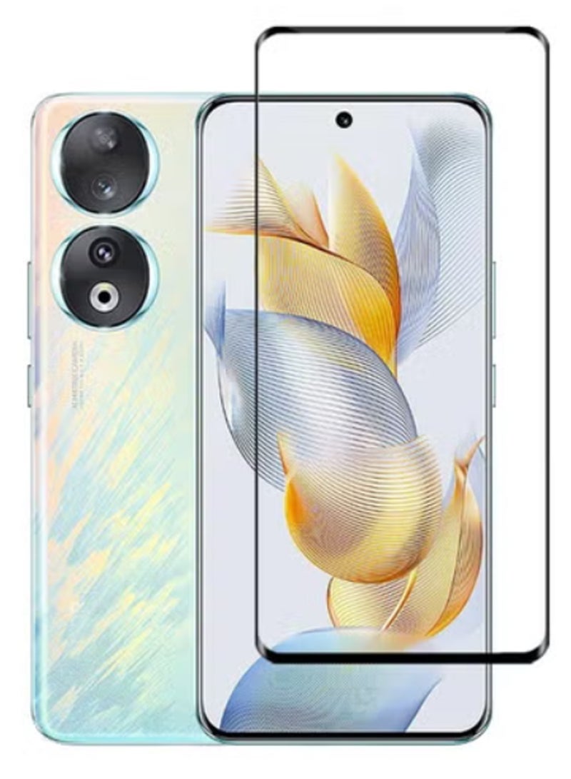 Honor 90 5G Screen Protector – Premium Edge to Edge Tempered Glass Protector, High Transparency, Delicate Touch, Anti-Explosion, Smooth Arc Edges, Easy Installation - Image 1