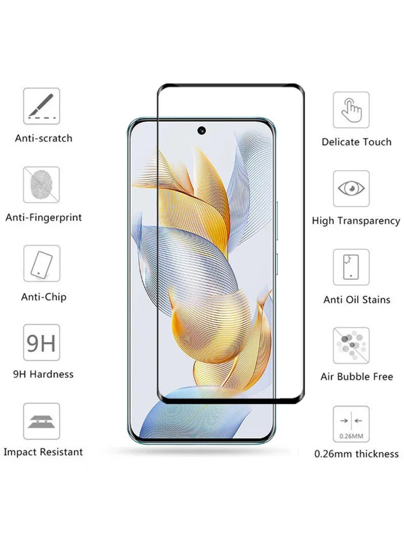 Honor 90 5G Screen Protector – Premium Edge to Edge Tempered Glass Protector, High Transparency, Delicate Touch, Anti-Explosion, Smooth Arc Edges, Easy Installation - Image 3