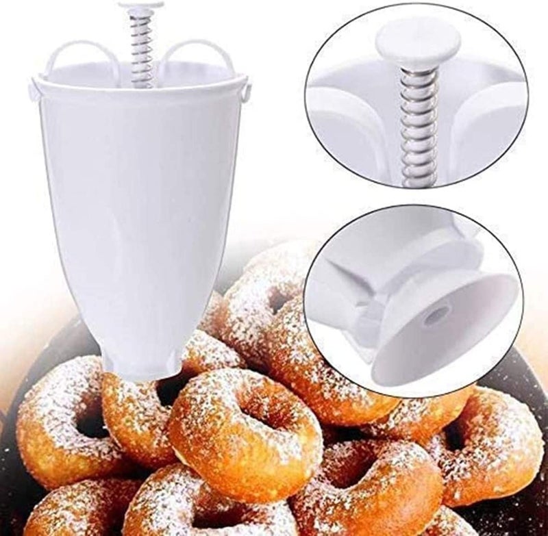 Derovan Hand‑Squeezed Donut Maker – ABS & Stainless Steel Manual Funnel, Easy‑Clean DIY Pastry Tool for Perfect Ring‑Shaped Donuts - Image 1