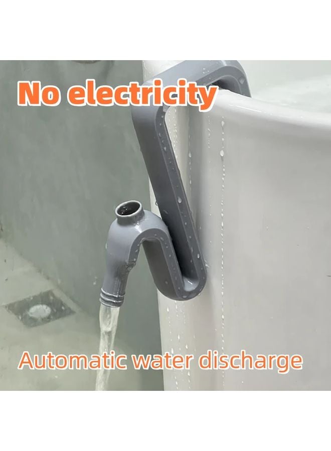 طقم خرطوم سيفوني ذاتي الشفط الأبيض للتصريف والتعبئة التلقائي لأحواض السمك والمسابح والحدائق - Image 2