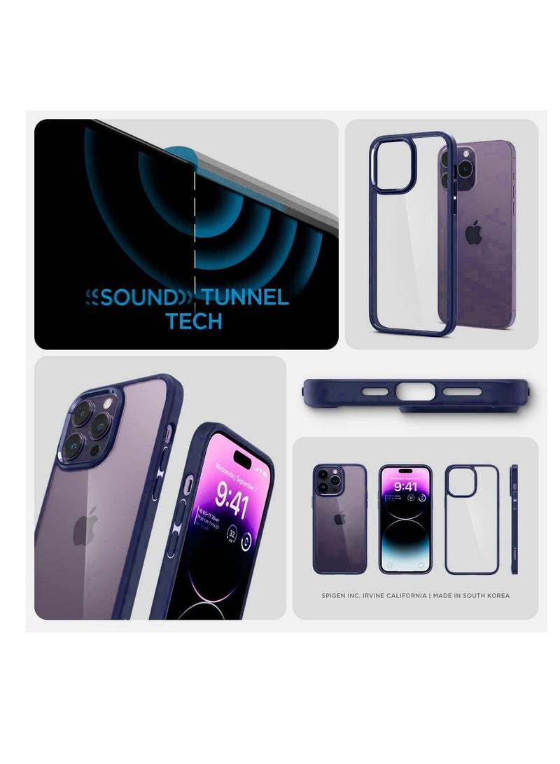 Magic Mask Magic Mask Q Series Clear Case Compatible Case Shockproof Hard PC +Soft Silicone Transparent Protective Slim Hard Back Cover with Silicone Frame for (Blue, iphone15 pro max) )  - Image 3