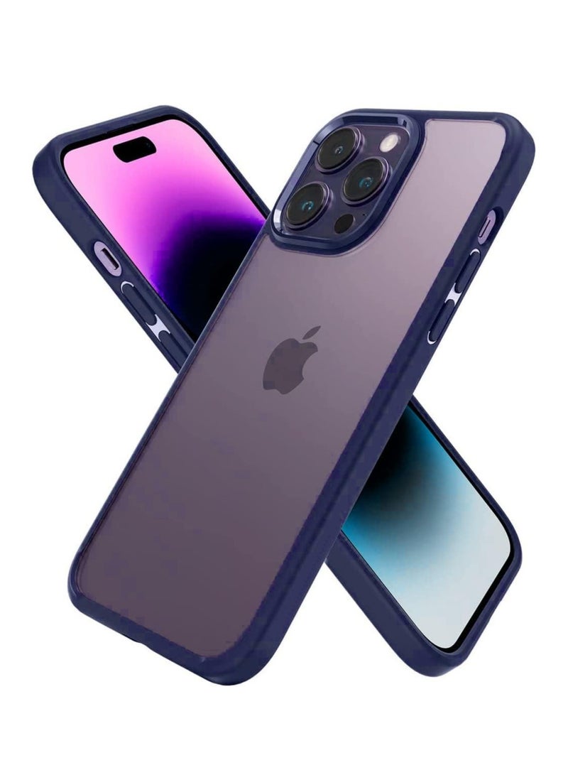 Magic Mask Magic Mask Q Series Clear Case Compatible Case Shockproof Hard PC +Soft Silicone Transparent Protective Slim Hard Back Cover with Silicone Frame for (Blue, iphone15 pro max) )  - Image 2