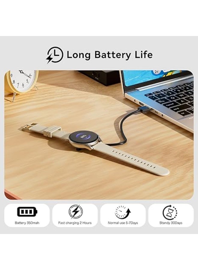 Weofly Spirit 2 Smartwatch – 1.39″ HD Display, IP68 Waterproof Fitness Tracker, 100+ Sports Modes, Heart Rate & Sleep Monitoring, Long Battery Life, iOS & Android Compatible - Gold - Image 5