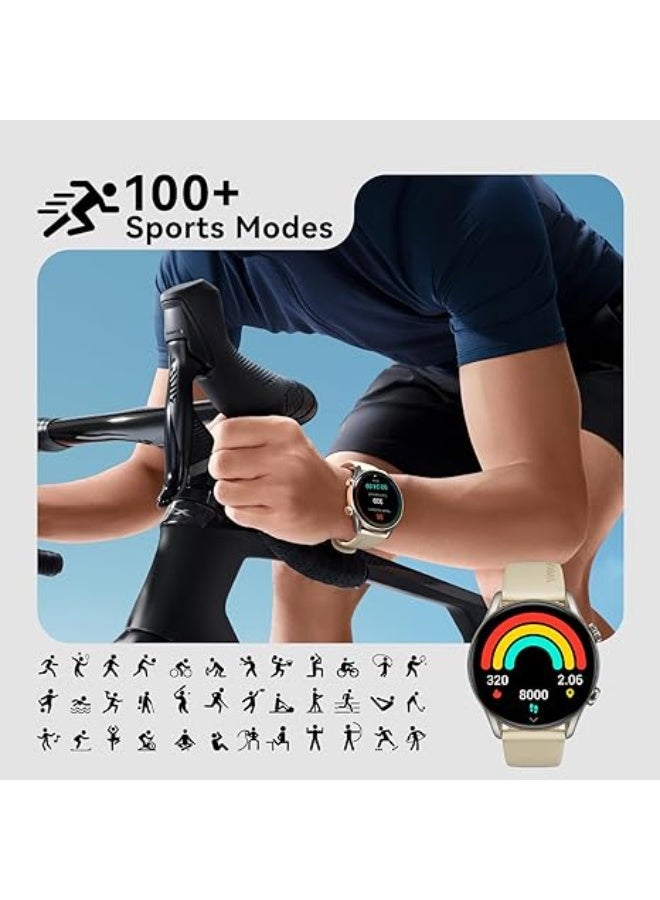 Weofly Spirit 2 Smartwatch – 1.39″ HD Display, IP68 Waterproof Fitness Tracker, 100+ Sports Modes, Heart Rate & Sleep Monitoring, Long Battery Life, iOS & Android Compatible - Gold - Image 3