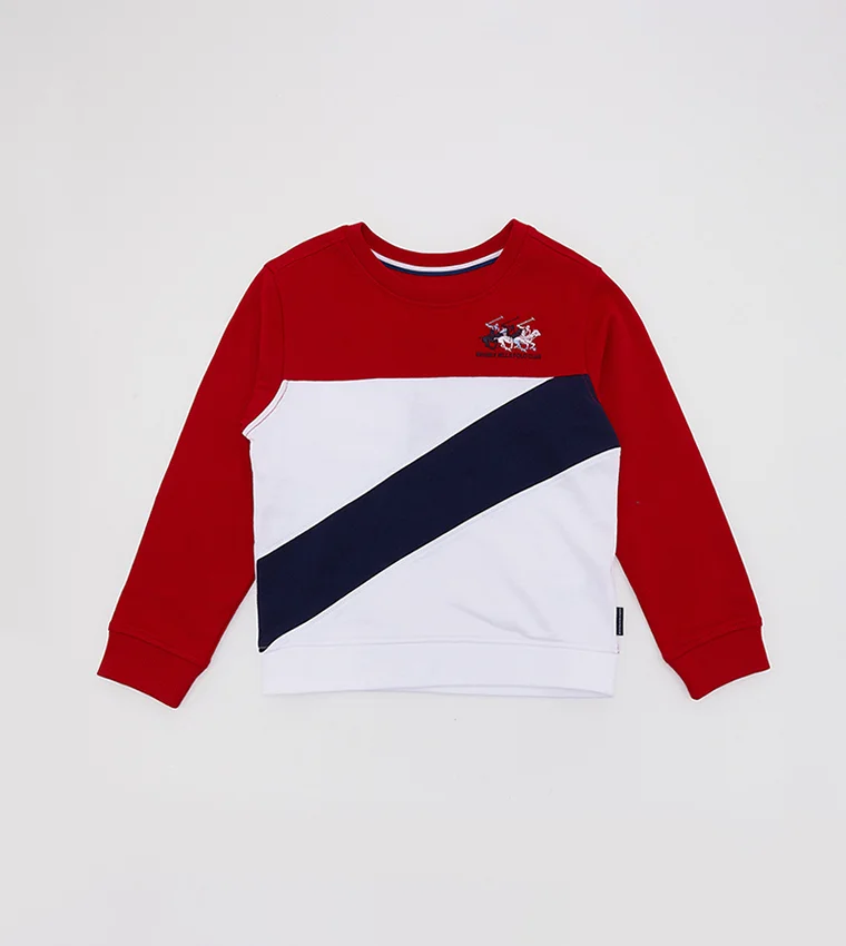 BEVERLY HILLS POLO CLUB Color Block Casual Pullover
