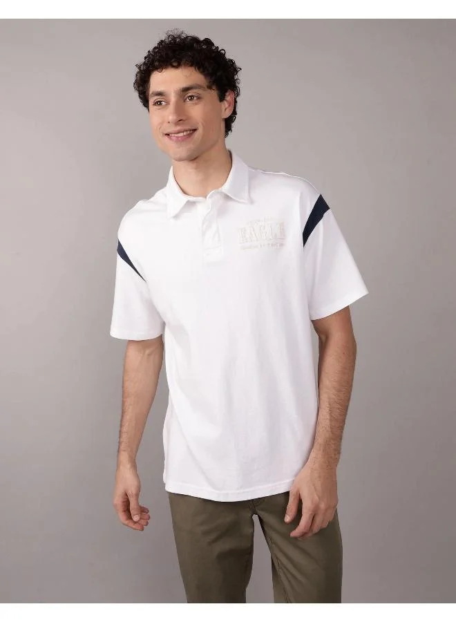 امريكان ايجل AE Contrast Sleeve Polo Shirt