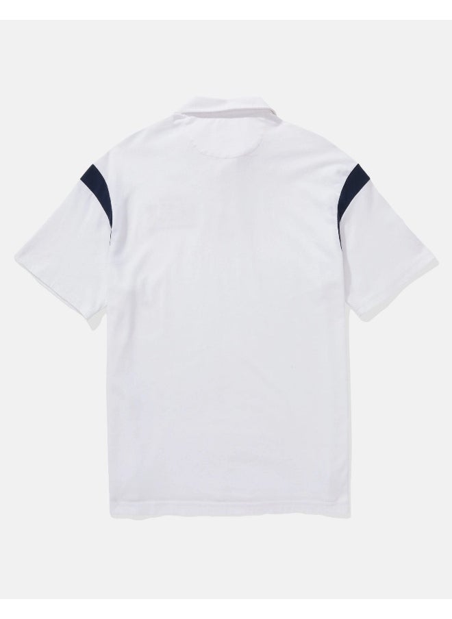 American Eagle - AE Contrast Sleeve Polo Shirt - Image 1