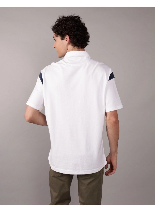 American Eagle - AE Contrast Sleeve Polo Shirt - Image 1