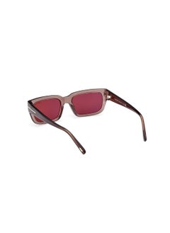 TOM FORD Unisex Rectangular Shape Acetate Sunglasses FT107545U54 Lens Size: 54 Millimeter - Shiny Light Brown  - Image 5
