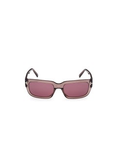 TOM FORD Unisex Rectangular Shape Acetate Sunglasses FT107545U54 Lens Size: 54 Millimeter - Shiny Light Brown  - Image 2