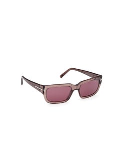 TOM FORD Unisex Rectangular Shape Acetate Sunglasses FT107545U54 Lens Size: 54 Millimeter - Shiny Light Brown  - Image 3