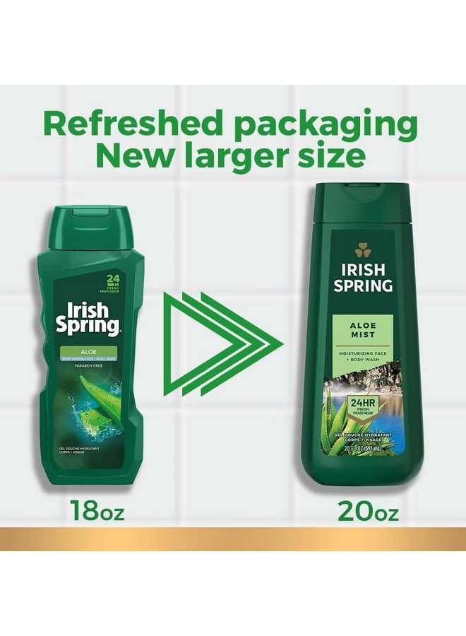 Irish Spring Men's Body Wash Shower Gel, Aloe Vera - 20 fluid ounce (Pack of 6) - Image 2