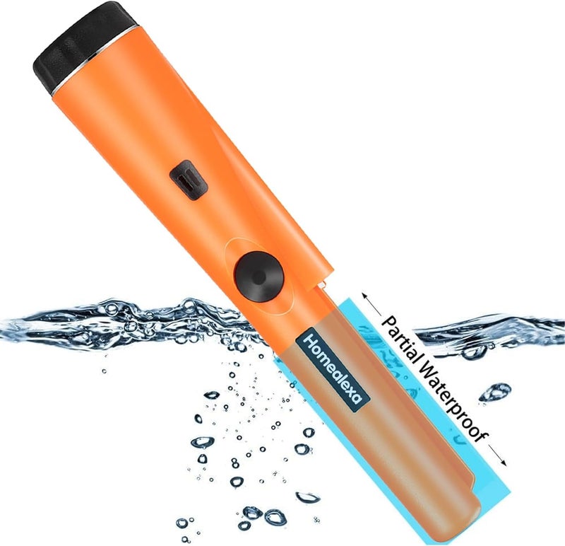 Ketsicart Metal Detector for Gold, Portable Metal Detector LED Pin Pointer, 360° Scan Detector with Buzzer Vibration, Kids Metal Detector Pinpointer (Orange) - Image 5