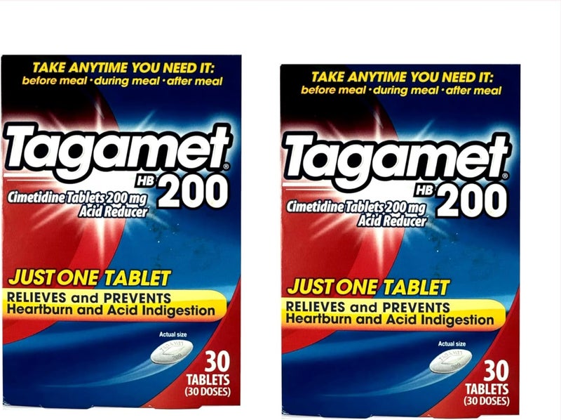 Tagamet Tagamet HB 200 mg Cimetidine Acid Reducer and Heartburn Relief, 30 Count (2 Pack) 