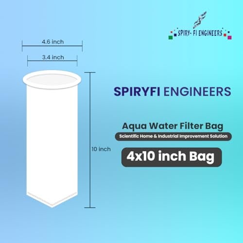 SPIRY FI ENGINEERS SPIRY-FI ENGINEERS Aqua 5-Micron Water Purifier Filter Bag - 4" Diameter x 10" Length Size | Filter Bag Suitable for Industrial Use Filtration | Easy Installation | for Enhanced Water Quality - Image 4