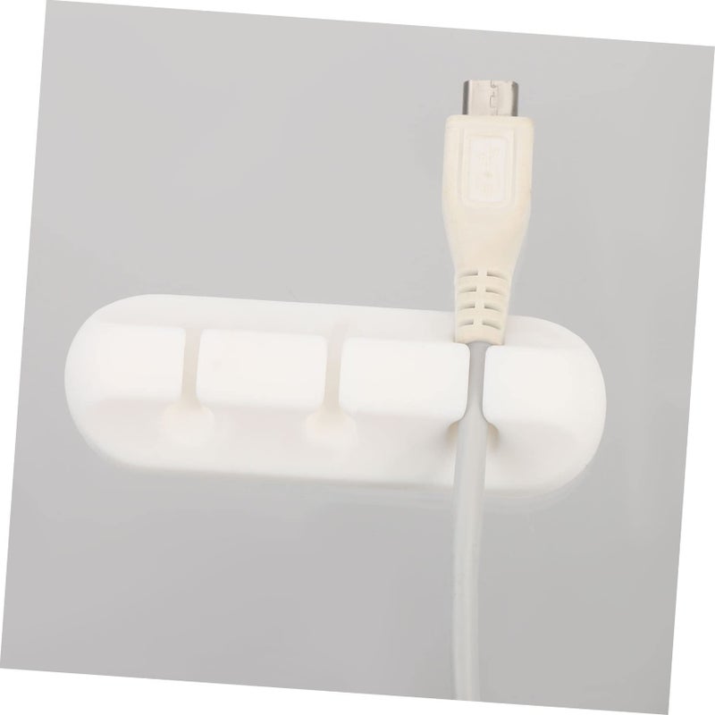 Self Adhesive Silicone Cable Winders Cord Organizer 3 Pack White For Home Office - Image 5