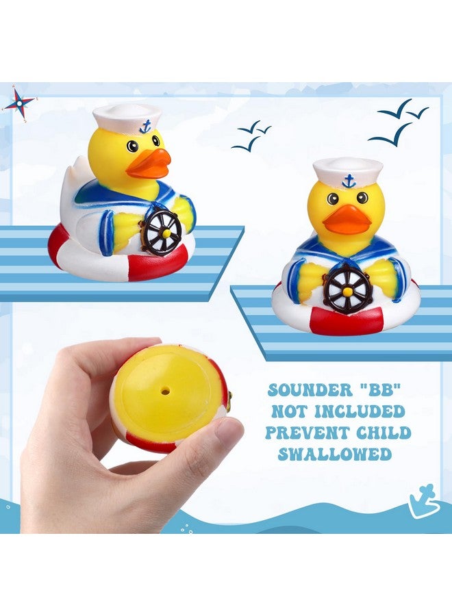 Jerify 12 Packs Cruise Ships Rubber Ducks 2 Inch Nautical Rubber Cruise Ducks Bulk Sailing Ship Toy for Carnival Party Gift Classroom Incentives Bath Tube Pool Toy - Image 3