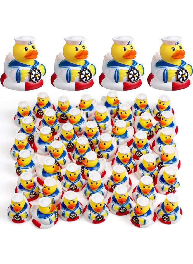 Jerify 12 Packs Cruise Ships Rubber Ducks 2 Inch Nautical Rubber Cruise Ducks Bulk Sailing Ship Toy for Carnival Party Gift Classroom Incentives Bath Tube Pool Toy - Image 1