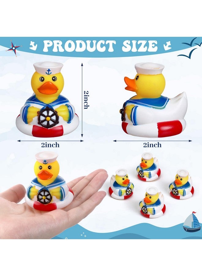 Jerify 12 Packs Cruise Ships Rubber Ducks 2 Inch Nautical Rubber Cruise Ducks Bulk Sailing Ship Toy for Carnival Party Gift Classroom Incentives Bath Tube Pool Toy - Image 2