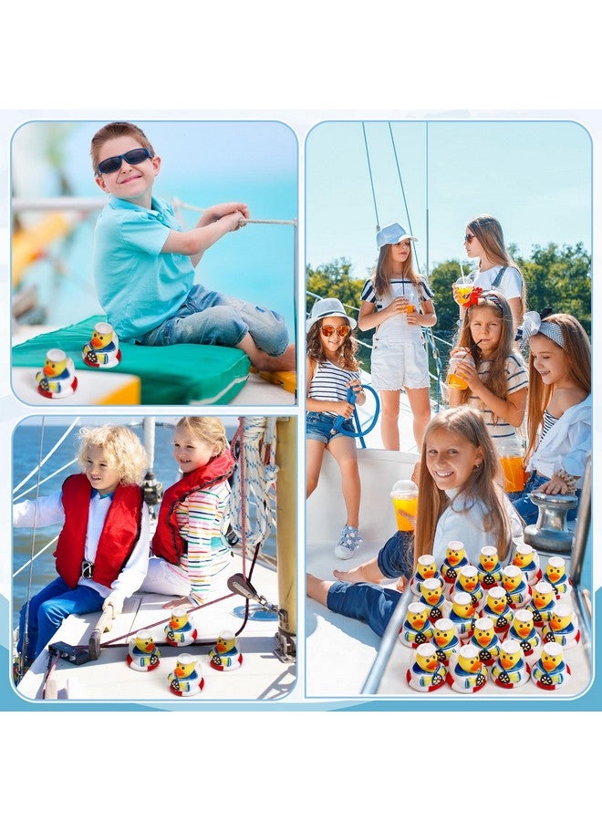 Jerify 12 Packs Cruise Ships Rubber Ducks 2 Inch Nautical Rubber Cruise Ducks Bulk Sailing Ship Toy for Carnival Party Gift Classroom Incentives Bath Tube Pool Toy - Image 5