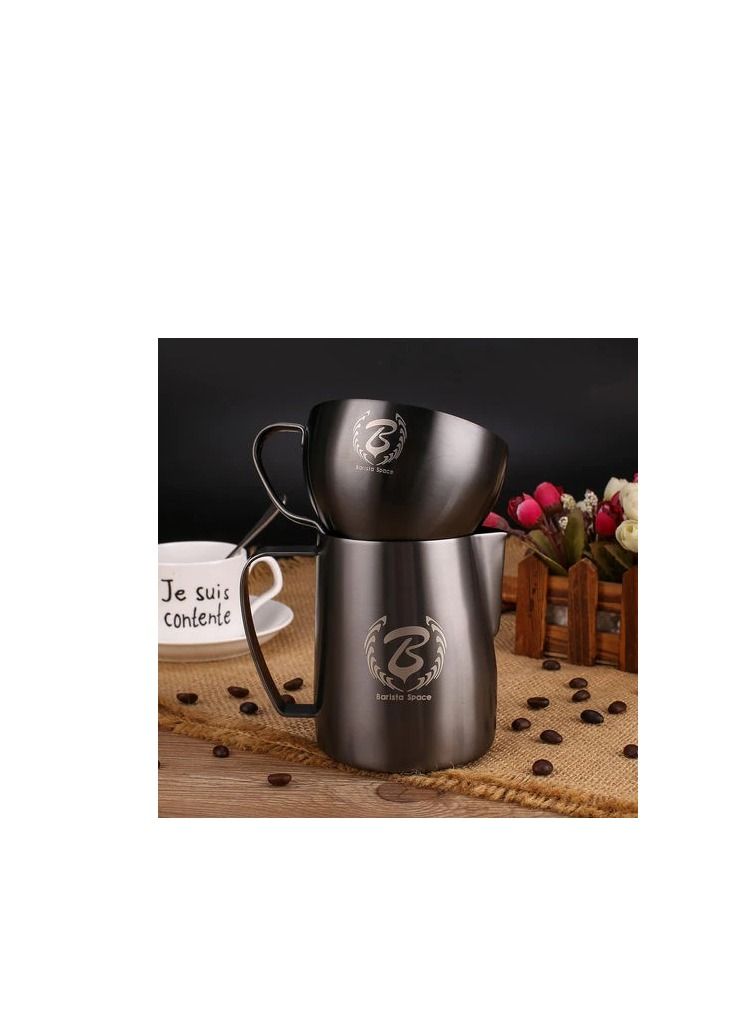 Barista Space كوب لاتيه فني من باريستا سبيس 250 مل - أسود رملي  - Image 4